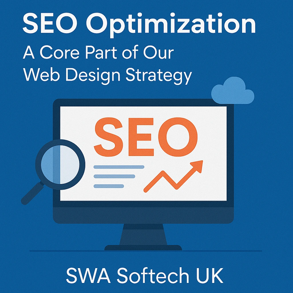 SEO strategy on computer screen with magnifying glass – Best Web Design Company in Reading