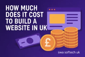 Banner image displaying the message "Why You Should Never Expect a Fixed Price for Website Development" with a modern browser graphic and emphasis on the cost to build website UK.